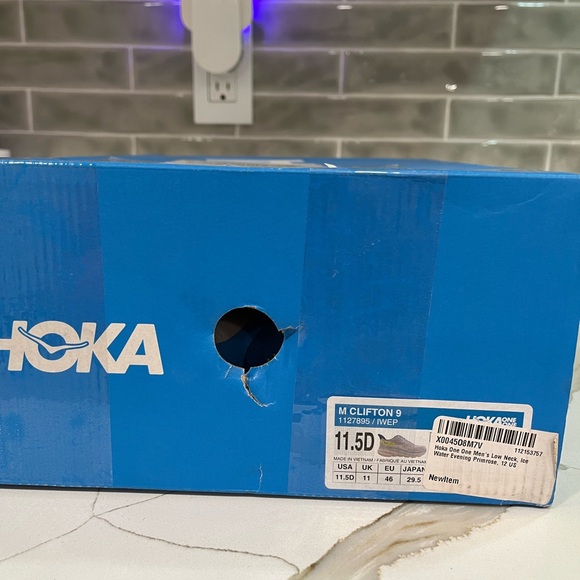 Hoka Clifton 9 Running Shoes. Men’s Size 11.5D  Color Ice Water - Picture 11 of 11